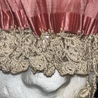 Antique Edwardian Victorian Lace Pink Cap Bonnet Tatted Handmade Crochet