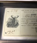 Antique 1899 State Of Texas County Of Fort Bend Jury Certificate Check Jury Duty