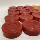 Lot Of 30 Vtg 1-1 2  X 7 16  Bakelite Backgammon Swirled Red Butterscotch Chips