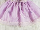 Vintage Sheer Organza Nylon Lace Purple White Party Dress Bloomers S 12 Months
