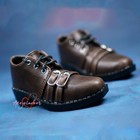 1 3sd Uncle Id Bjd Shoes Retro Brown Pu Leather Doll Suit Shoes 2buckles Lace-up