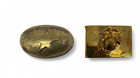 Lot Of 6 Vintage Military Buckles Belt Buckle Us  2