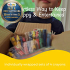 100 Bulk Crayons  25 Individually Wrapped 4-packs Assorted clear