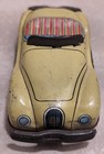 Vintage Tin Toy Car Japan 5516 Yellow Convertible Friction Works Weakly Vtg  