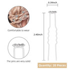 20 Pack  white  Crystal Flower Hair Pins Rhinestone Hair Crystal Flower-white