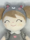 Gloveleya Baby Doll Girl Lovey Toy Soft Plush Kitty Cat Doll 16    Gray   Pink