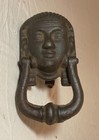 Antique 19th Century Egyptian Revival Sphinx Cast Iron Figural Door Knocker