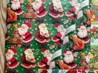 5 Sheets Vtg Christmas Wrapping Paper Gift Wrap - Snowmen Santa Poinsettias Etc 