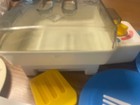 Vintage Set 1980s Play Dishes Lot Fisher Price 16 Pieces Plate Cup Frying Pan