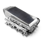 Ford 5 0l Coyote 2pc Fabricated Low Ram Intake Manifold 98mm Polished 4 Bolt