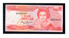 East Caribbean Banknote 1 Dollar 1985 P 17g  Unc  W fdi Un Flag Stamp Grenada