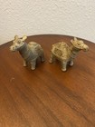 Vintage Indian Dhokra Brass Camel Figurines - Lost Wax Tribal Art - Set Of 2
