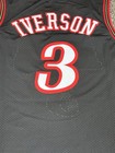 New Phila Allen Iverson Mens Xl Black Basketball Jersey Sewn Slim