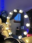 Impressions Vanity Round Led Lighted Makeup Mirror Touch Sensor Silver Chrome