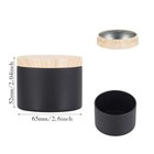 24 Pcs 4oz Candle Tins - Matte Black Bulk Empty Candle Jars With Wood Grain 