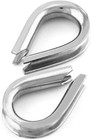 Yamaso 50pcs 1 16  M2 Stainless Steel Thimble For Diameter Wire Rope Cable