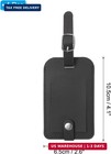 Patikil 4 Pack Luggage Bag Tags  Pu Leather Suitcase Name Tags With Snap Travel