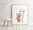 Teddy Bear Poster Print Nursery Wall Art Baby s Room Decor Playroom Posters