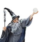 Wizard Magician Collectible Fantasy Figurine Statue With Crystal Ball Height   7