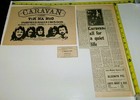 Caravan Vintage Original Newspaper Article 3pc Lot Concert Dates Prog Rock