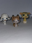 Random Lot Of 3 Authentic Littlest Pet Shop Dog Figures Lps