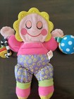 Sassy Dolly Multicolor Rattle Toy Baby Kids Toddler Bib Face Sleep Purple 2002