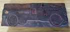 Antique Wood Printing Blocks Lot Of 3 Ford Model A Firetruck Cartoon Character