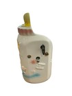 Vtg Relpo  6762 Baby Bottle Planter Floral Container Music Box Nursery Decor