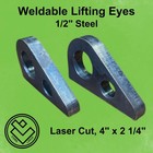 Set Of 2 -heavy Steel Weld-on Lifting Eyes 4 x2 1 4 x1 2  Rigging Anchor Point