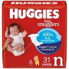Huggies Little Snugglers Baby Diapers  Size Newborn  up To 10 Lbs   31 Ct