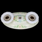 Vintage Victorian Pastel Ceiling Light Fixture Art Deco Double Bulb Flush Mount