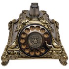 Antique Vintage Handset Old Telephone European Style Rotary Dial Phone Gold New