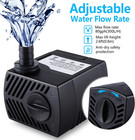 80gph Submersible Water Pump 4w Quiet Fountain Aquarium Fish Tank   3 Nozzles