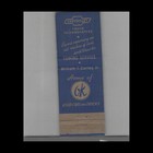 Matchbook Cover - Vintage Chevy Dealer Main St  Chevrolet Wakefield  Maa