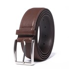 Men s Leather Dress Belt With Single Prong Buckle Belts For Men 1 5 Inch Wide