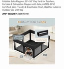 Foldable Baby Playpen  50   50  Play Yard For Toddlers  Portable   Collapsible Pl
