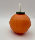 Vintage 1970   s Florida Orange Juice Souvenir Plastic Cup Container W lid   Straw