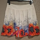 Anthropologie Ileifsdottir Orange Red Mini Skater Skirt