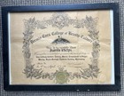 Rare 1940  African-american College Of Beauty Culture Certificate Atlanta  Ga