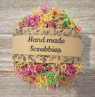 Handmade Crochet Kitchen Reusable Dish Scrubbies Sponge Tropical Pink Yellow 2pc