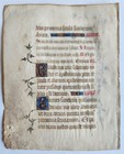 15th Century Manuscript Leaf From Book Of Hours 