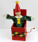 Department 56 Rare Handcrafted Jack In The Box Display Toy Joker Jester Clown