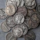 Mercury Dimes 90  Silver - Lot Of 50 Coins   5 Fv  - Random Dates  a632