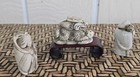 Vintage Miniature 3-resin Netsuke Figurines 2  X 2 