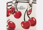 Nwt Coach Leather Mini Rowan Bag Charm Keyring Cz082 Red Cherry Print Sold Out
