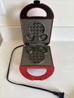 Disney Mickey Mouse Waffle Maker Red Nonstick Individual Shaped Breakfast Maker