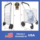 Dbest Products Cruiser Cart Deluxe 2 With Liner Bag Bundle Shopping Grocery Roll