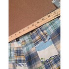 Old Navy Vintage Y2k Patchwork Plaid Cargo Shorts In Blue And White W38 Cotton