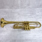 Bach Tr-300 Trumpet Gold Lacquer Serviced Used With Hard Case Mouthpiece