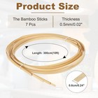 7 Roll Bamboo Strips For Weaving 0 24 x10ft Basket Weaving Supplies 0 5mm Thick